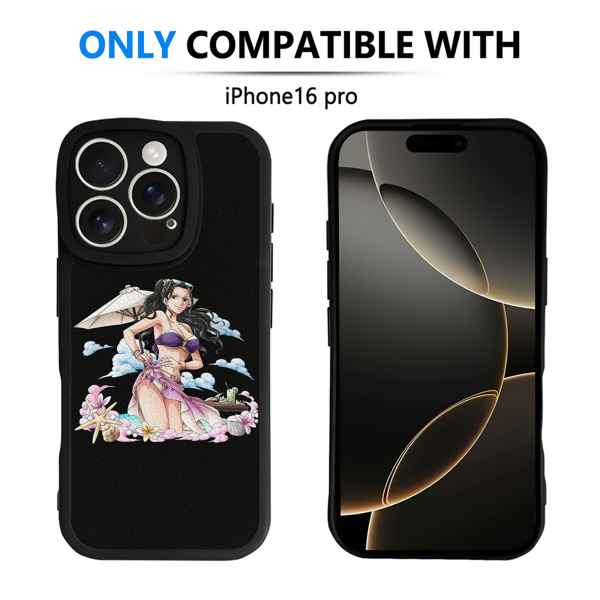 （画像用） ワンピース ニコ・ロビン ONE PIECE Nico Robin 【iPhone 16シリーズ対応】シリコンスマホケース（レザー調） 材質：シリコン